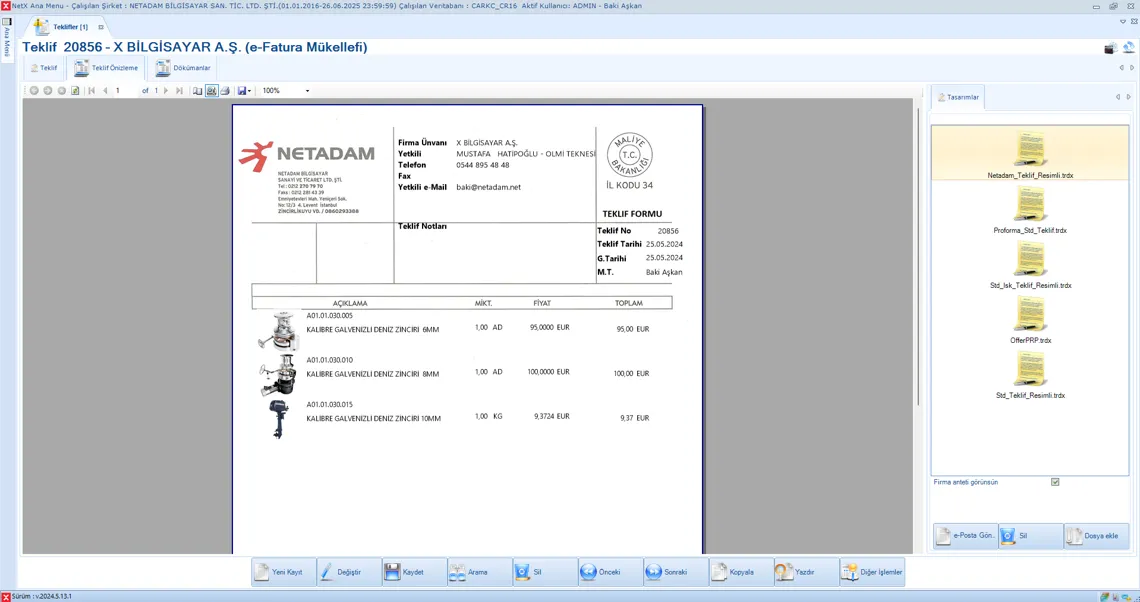 Ürün Resim Teklif Formu Örneği