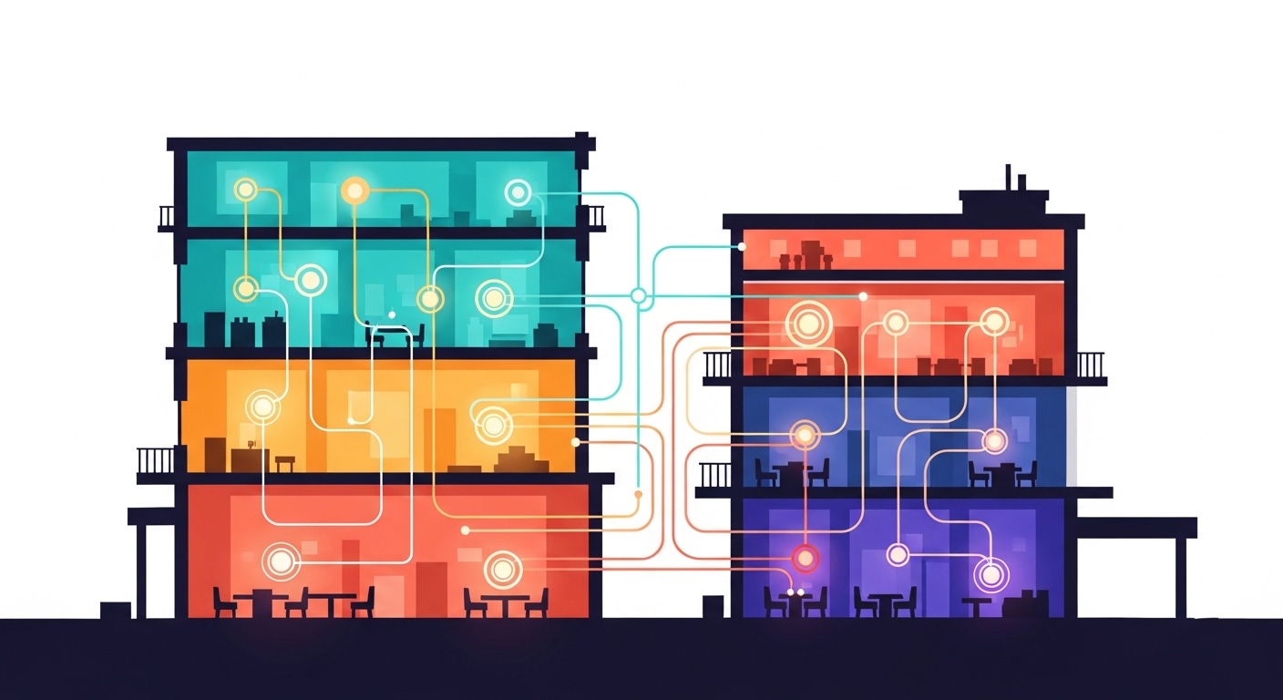 ERP modül departman haritası tüm modüllerin birbirleriyle etkileşimi