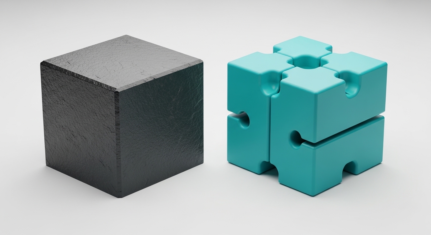 Modüler ERP ve monolitik ERP karşılaştırması mimari farklar