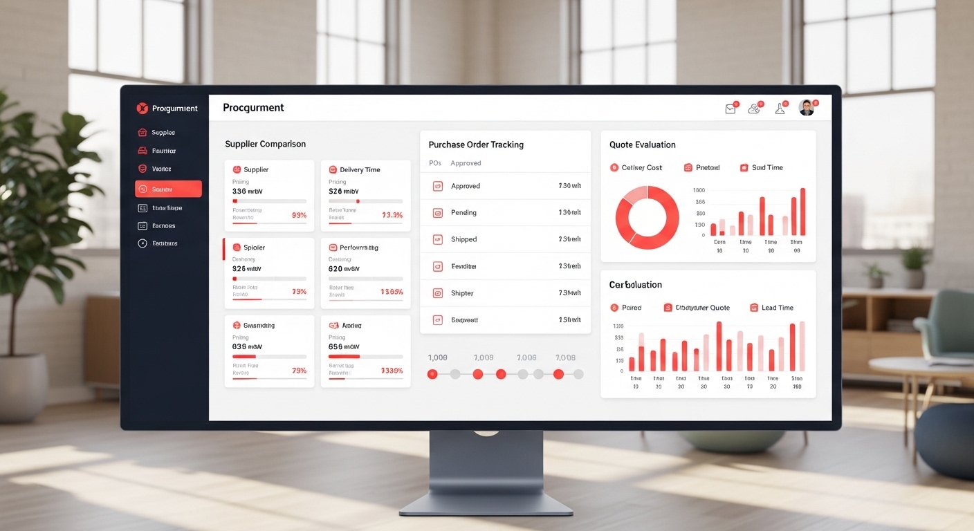 ERP satın alma modülü tedarikçi yönetimi teklif karşılaştırma sipariş takibi
