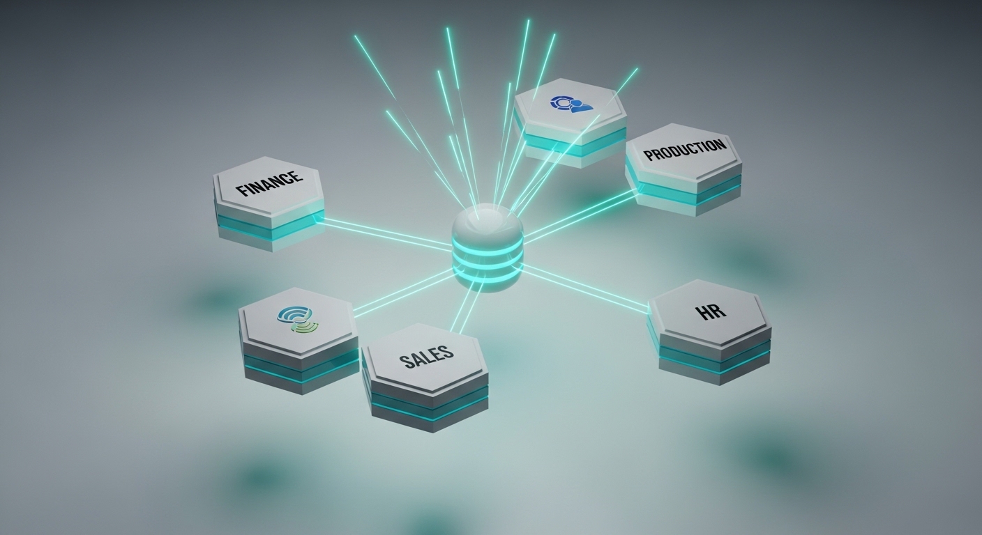 ERP temel modülleri finans stok üretim satış İK entegre yapı