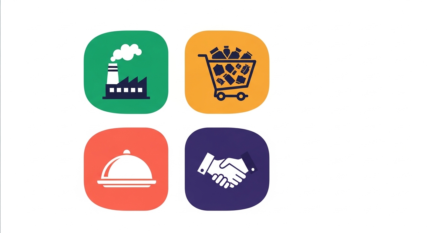 Sektörel ERP ihtiyaç farkları — imalat, ticaret, gıda ve hizmet karşılaştırması