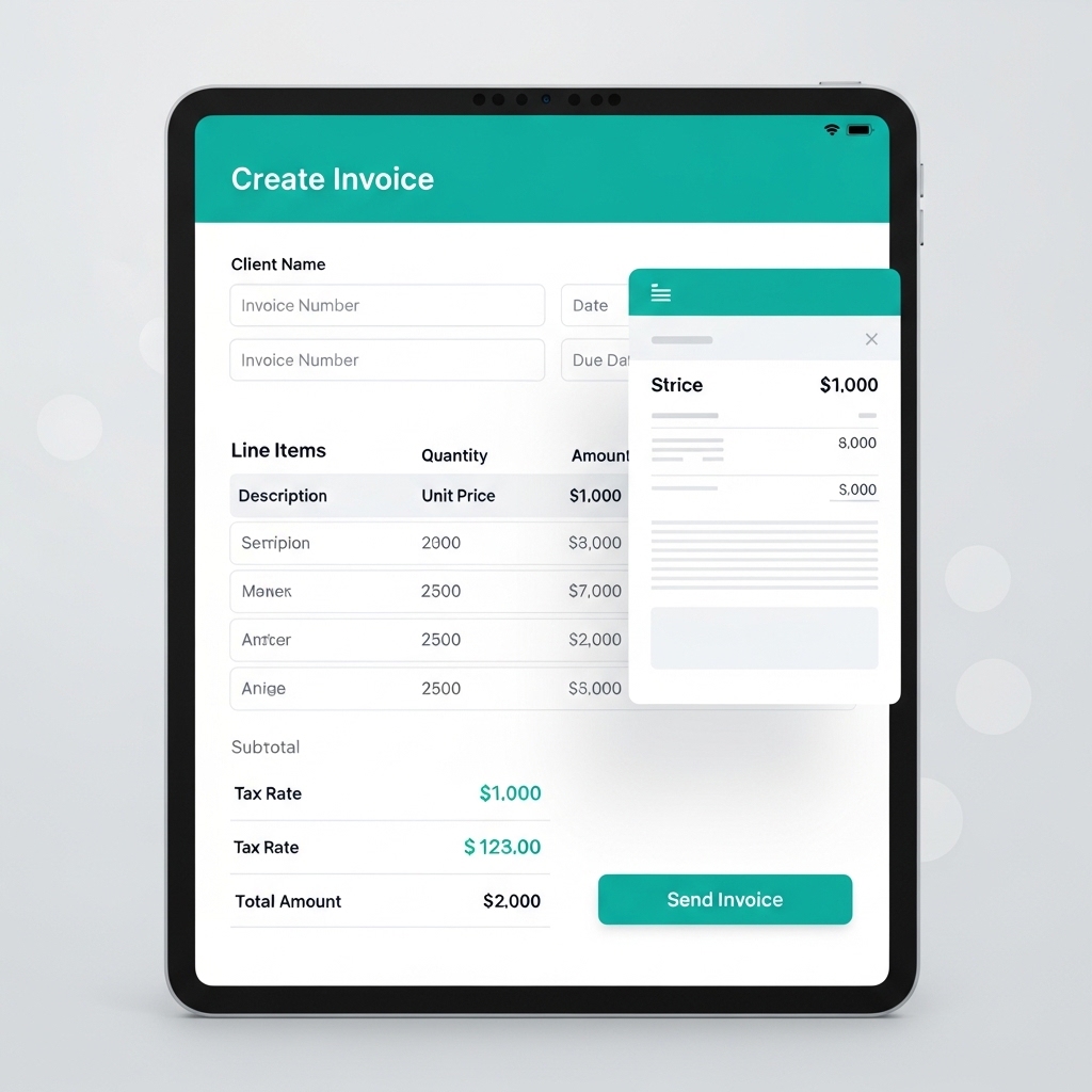 Ön muhasebe programında fatura oluşturma ekranı