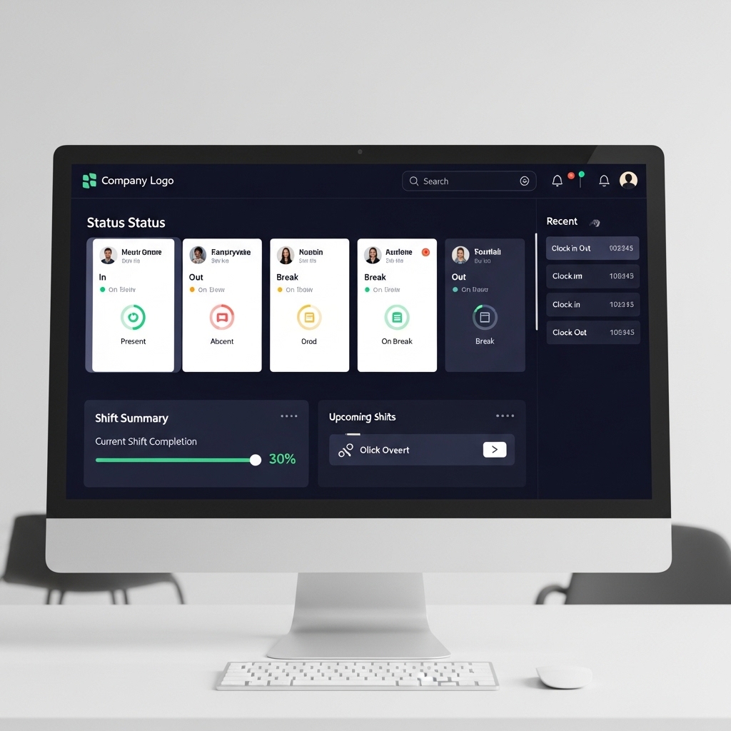 Dijital puantaj dashboard personel takip ekranı