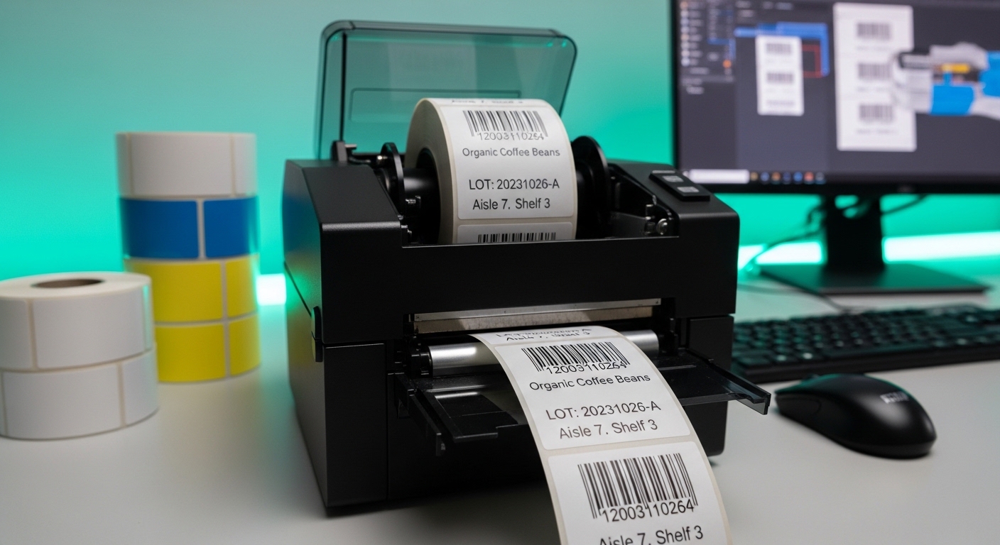 Barkod etiket basımı ve ürün etiketleme süreci